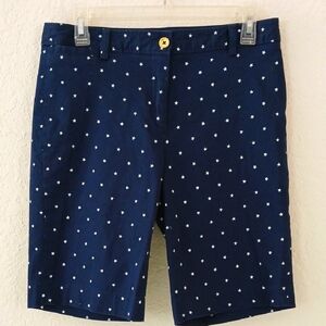Jones New York Signature Stretch Navy Shorts With White Stars Size 6